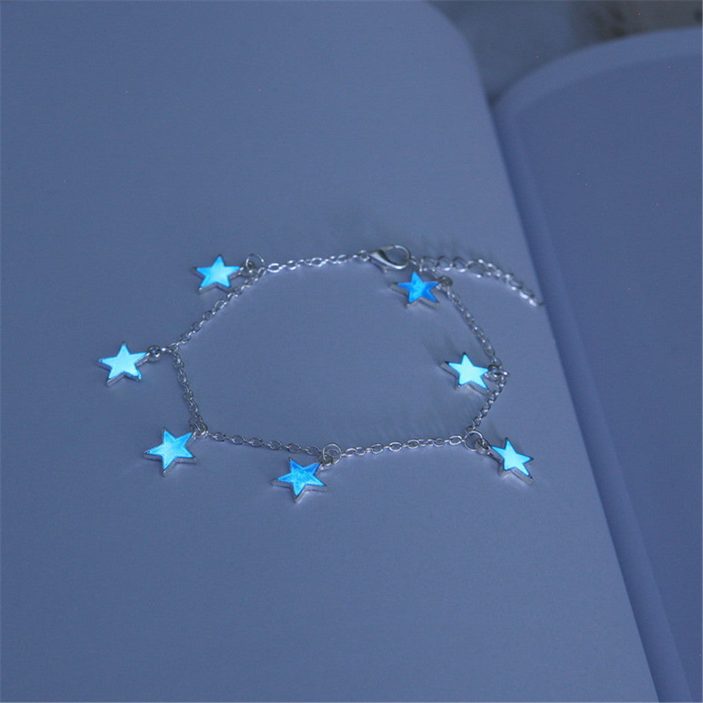 Luminous Star Tassel Foot Chain Accessory