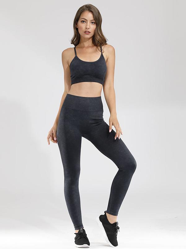 Sexy Quick Dry Solid Hollow Yoga Leggings