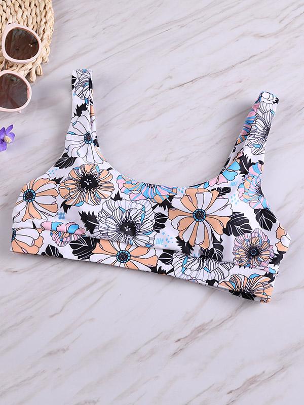 Sexy Kinematic Printing Split Type Bikini Swimsuit