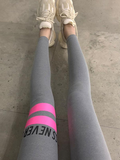 Fashion Contrast Color Printed Wrap Leggings