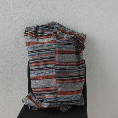 Casual Tied Band Shoulder Bag Striped Shopping Handbag