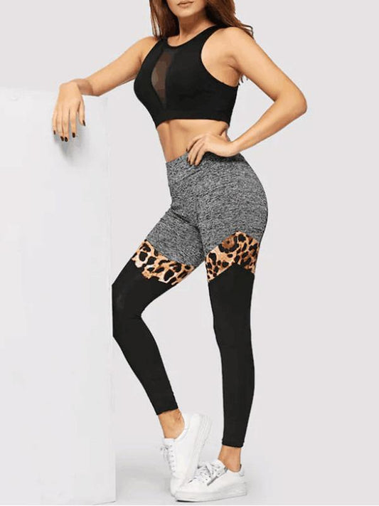 High Waist Patchwork Leggings