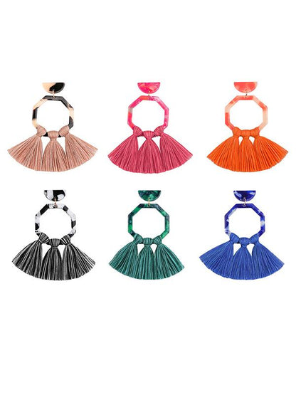 Cotton Tassels Earring Accessories