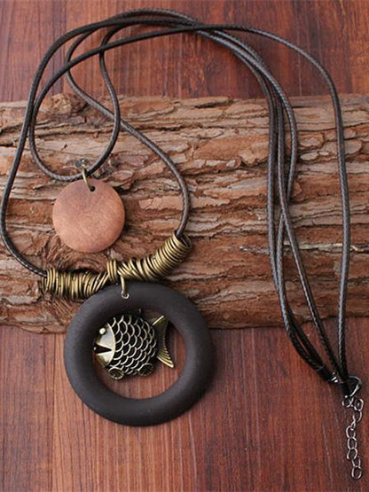 Sea Style Expressive Rings Fish Combo Necklaces