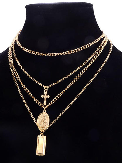 Gold Fashion Cross Necklaces Accessories