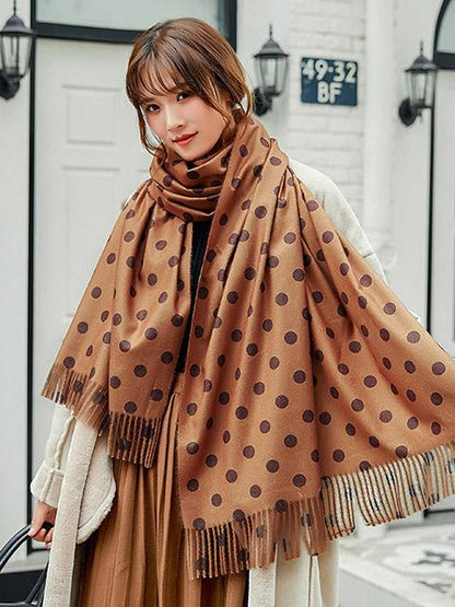 CUTE POLKA PRINTED SCARVES