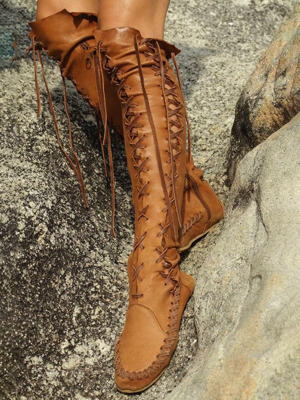 straps slim Over knee Boots