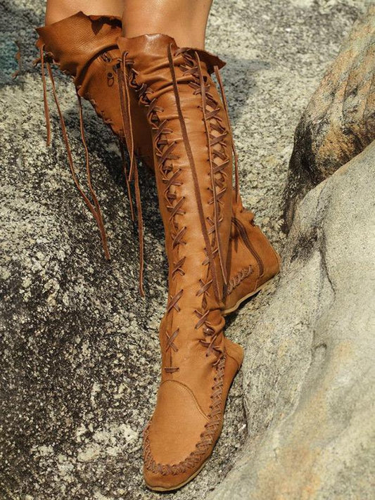 straps slim Over knee Boots