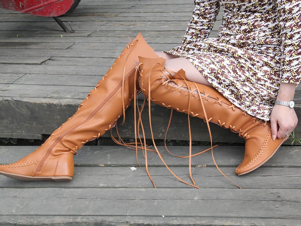 straps slim Over knee Boots