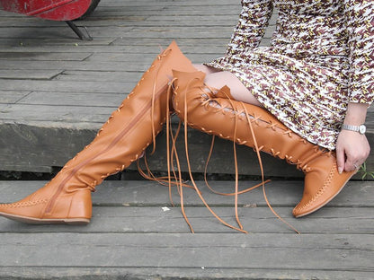straps slim Over knee Boots