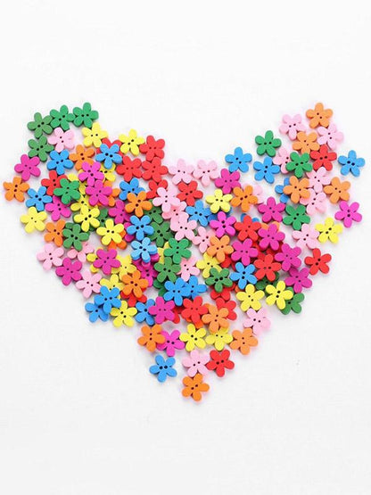 DIY Candy Color Flower Sewing Buttons