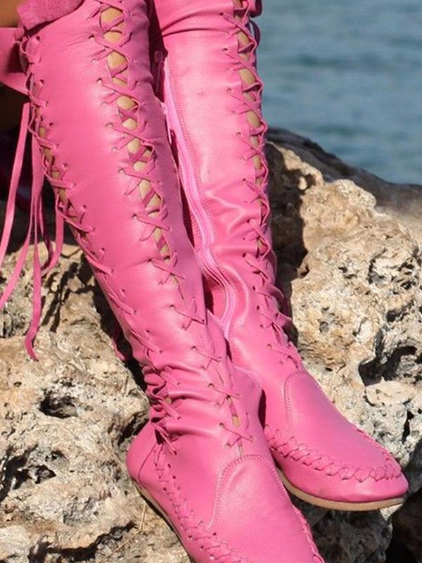 straps slim Over knee Boots