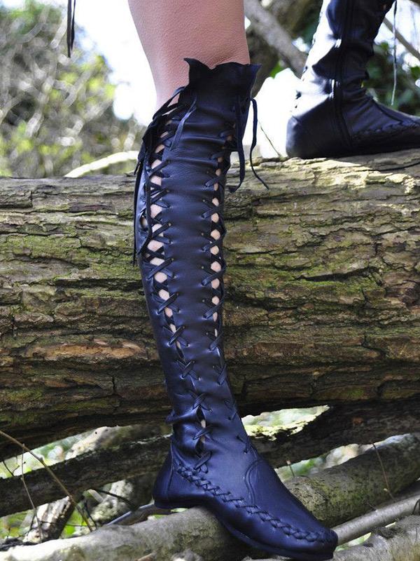 straps slim Over knee Boots