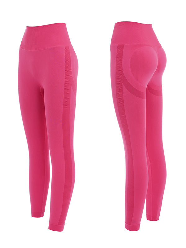 Peach Hip High Waist Yoga Leggings Sport Pants