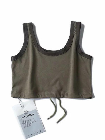 String Crop Sports Tanks