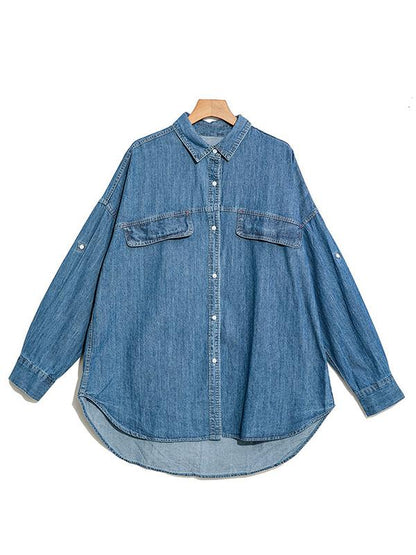Loose Boyfriend Style Denim Outwear
