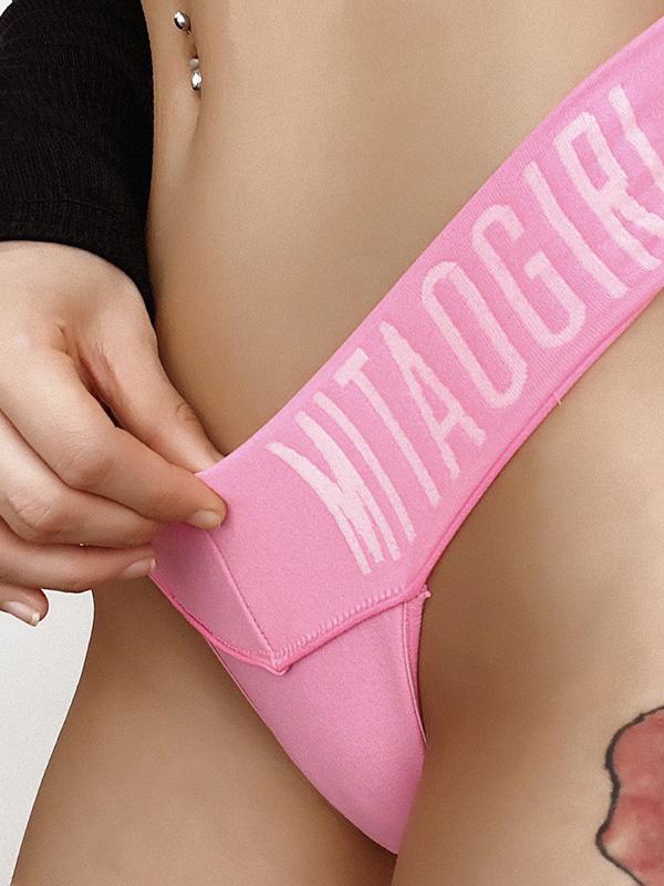 Sexy Printed Letters Antibacterial Sports Underpants