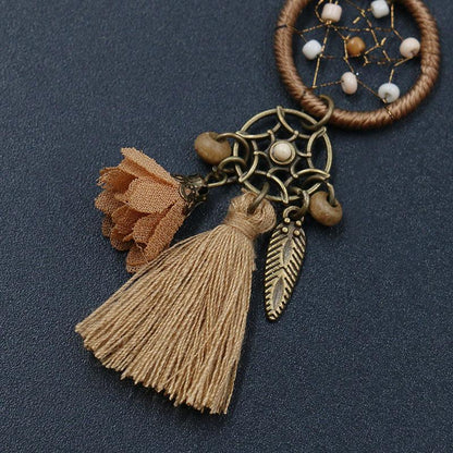 New dream catcher retro tassel pendant ethnic style flower earrings