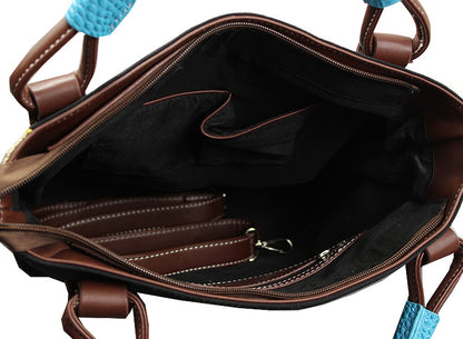 retro portable handmade embroidery canvas bag