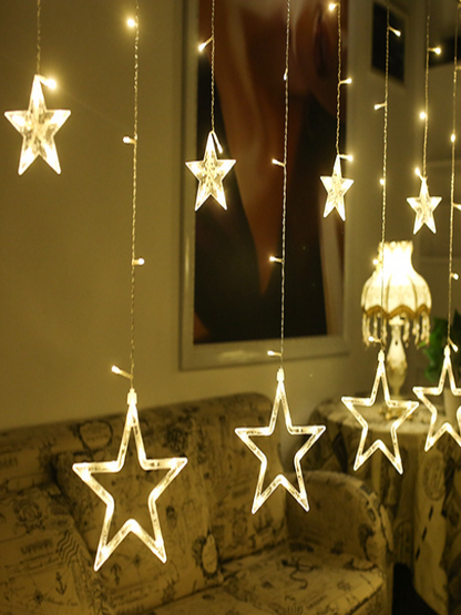 Christmas New Year or Party Star Decoration Lighting Garland