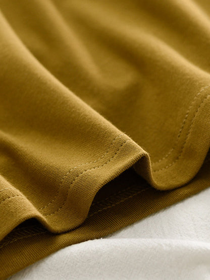 Simple Long Sleeves Elastics Solid Color High-Neck T-Shirts Tops