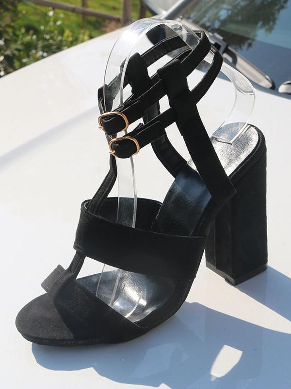 Simple Chunky Heels Shoes