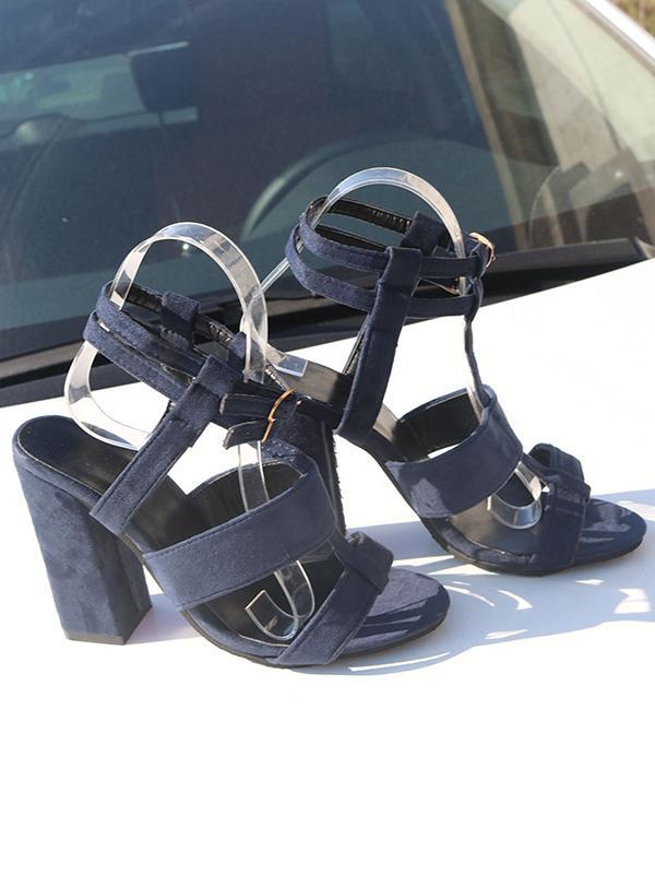 Simple Chunky Heels Shoes