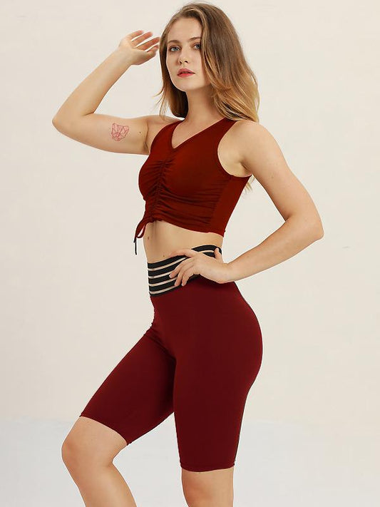Adjustable Solid Split-joint Yoga Suits