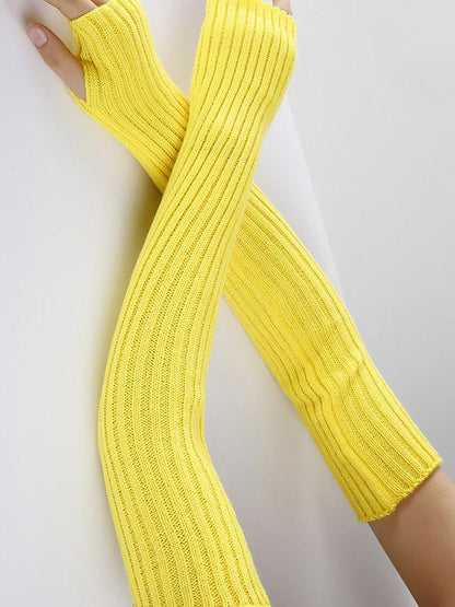 Knitted Solid Color Sleevelet Accessories