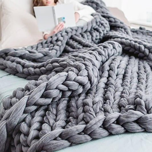 Acrylic Woven Soft Hollow Handmade Blanket