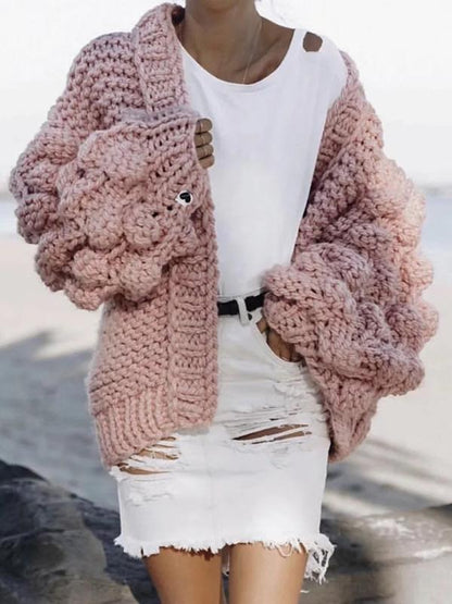 Hollow Knitting Cardigan Sweater