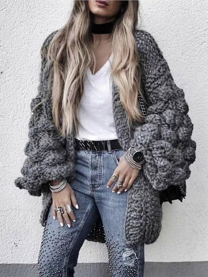 Hollow Knitting Cardigan Sweater