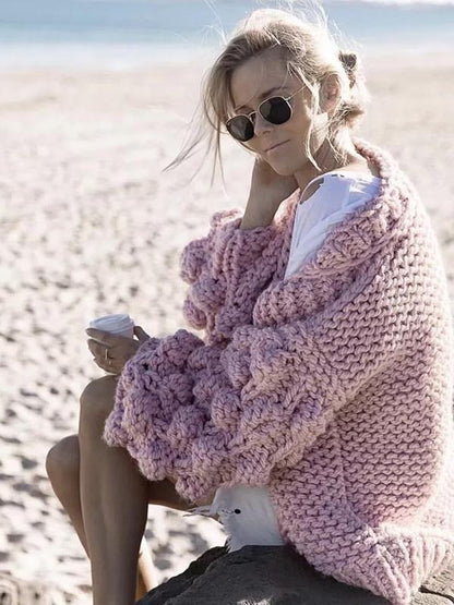 Hollow Knitting Cardigan Sweater
