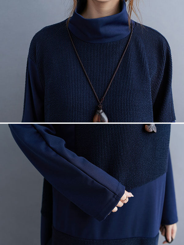 Original Split-Joint Round-Neck Dress