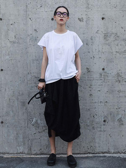 Summer Solid Split-joint T-Shirt