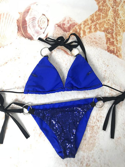 Sequins Decorated Sexy Bikinis Swimwear