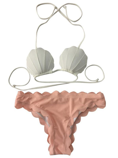 Seashell Solid Bikinis Swimwear