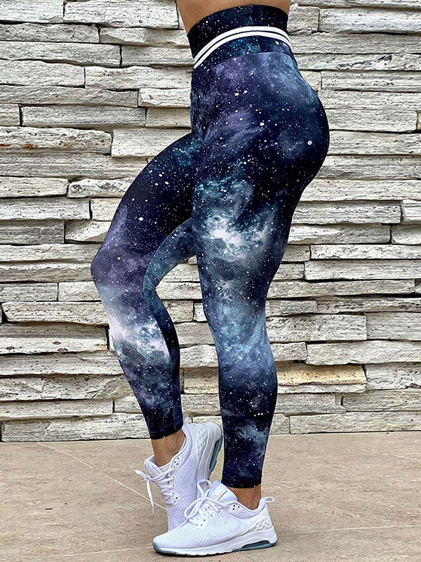 Sports Printed Peach Hip High Waist Yoga Leggings