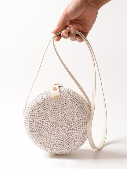 Rattan Bohemia Round Little Bag