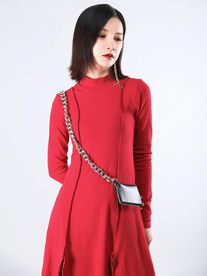 Split-side Cropped Long Dress
