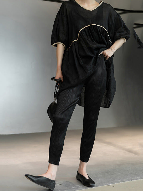 Casual Solid Color Leggings&Capri-Pants