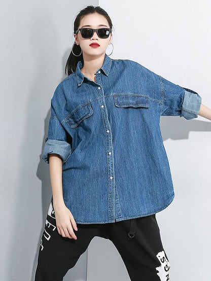 Loose Boyfriend Style Denim Outwear