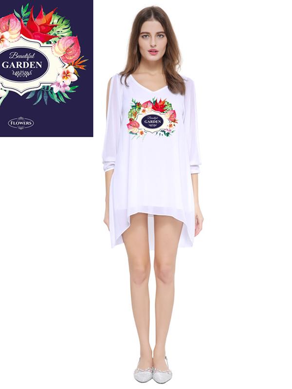 Loose Printed Mini Dress