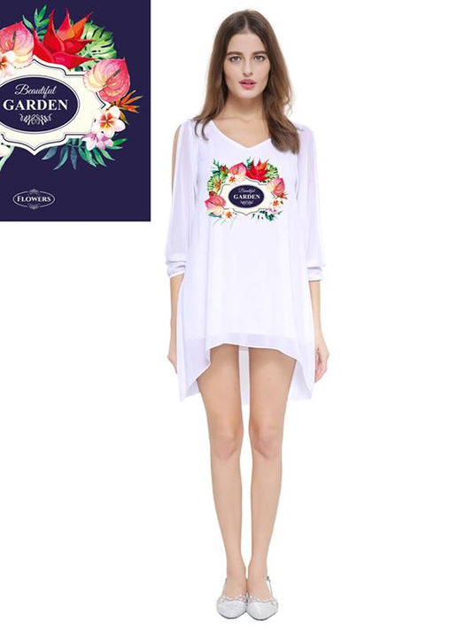 Loose Printed Mini Dress