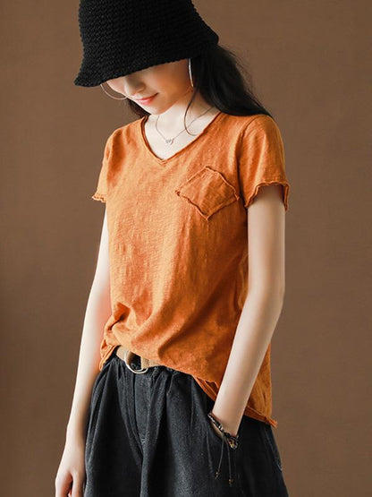 Simple Pure Color T-shirt