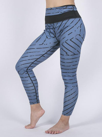 Striped Split-joint Fitness Sports Leggings