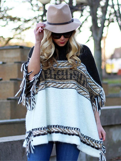 Loose Striped Long Sleeves Sweater Tops