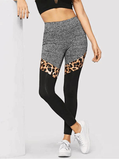 High Waist Patchwork Leggings