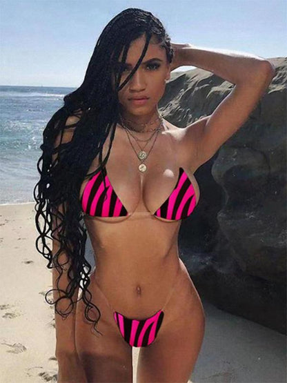 Sexy Triangles Zona Pellucida Split Type Bikini Swimsuit