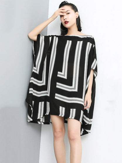 Super Loose Irregular Striped T-shirt